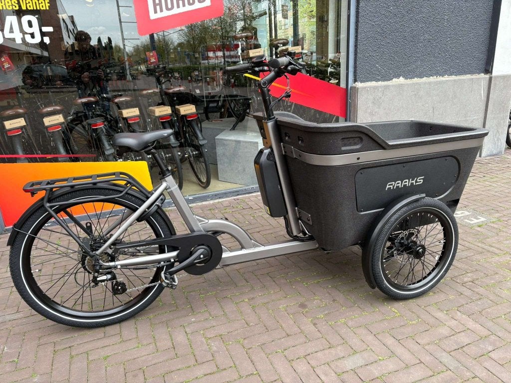 Fietshokje Hoofddorp: Raaks Rover Elektrische Bakfiets 3W, 4 kinderen of meer, Huif, Niet ingevuld, Nieuw