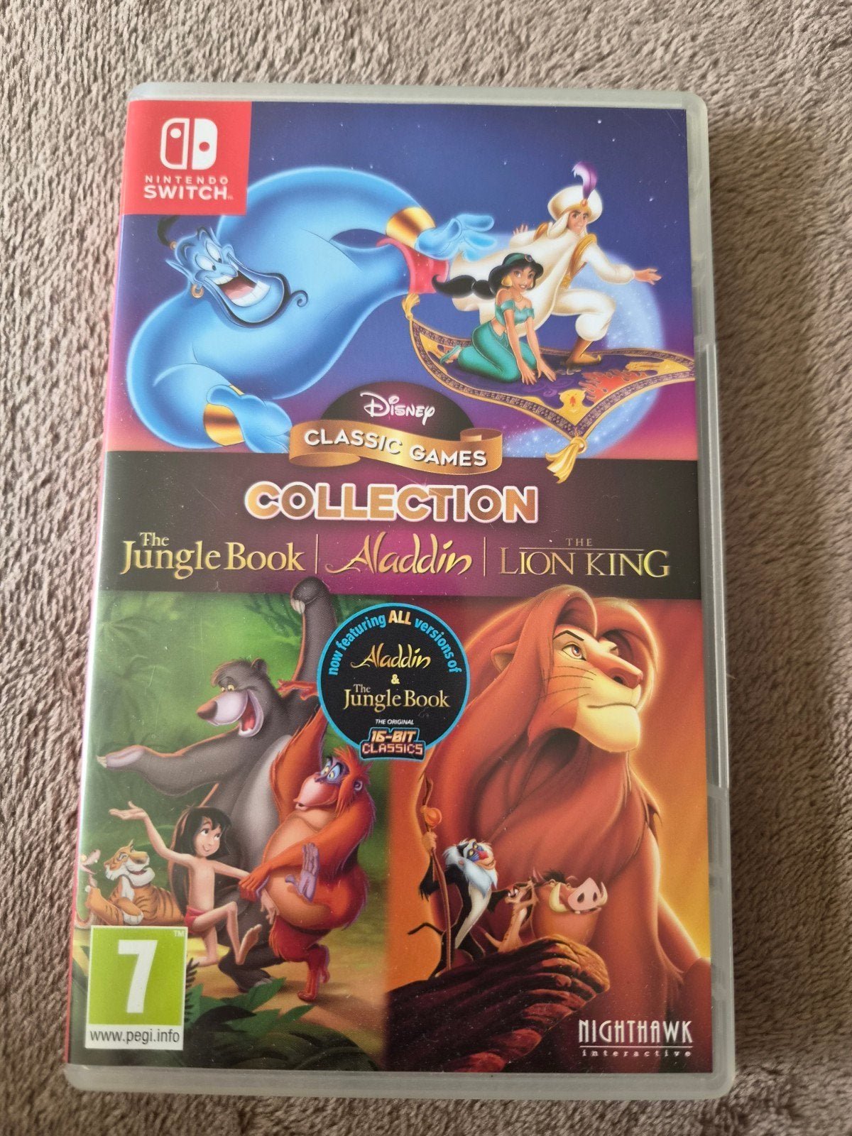 Disney Classic Games: Aladdin, Jungle Book, Lion King Switch, 1 speler, Zo goed als nieuw, Vanaf 7 jaar, Ophalen