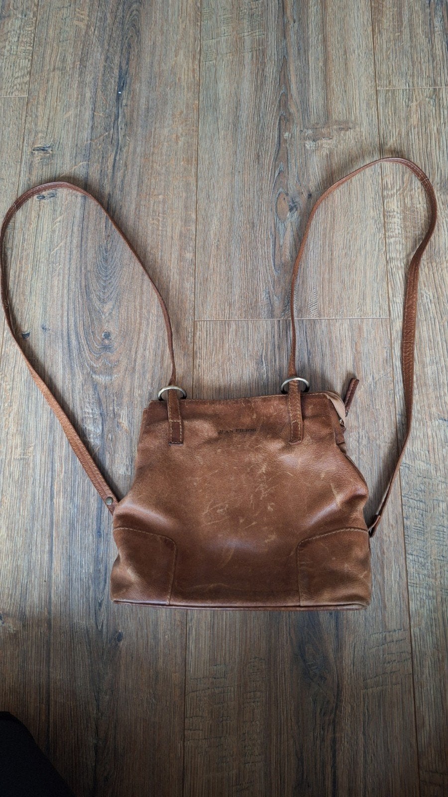Lederen tas Jean Pierre vintage, Overige merken, Gebruikt, Bruin, Ophalen of Verzenden