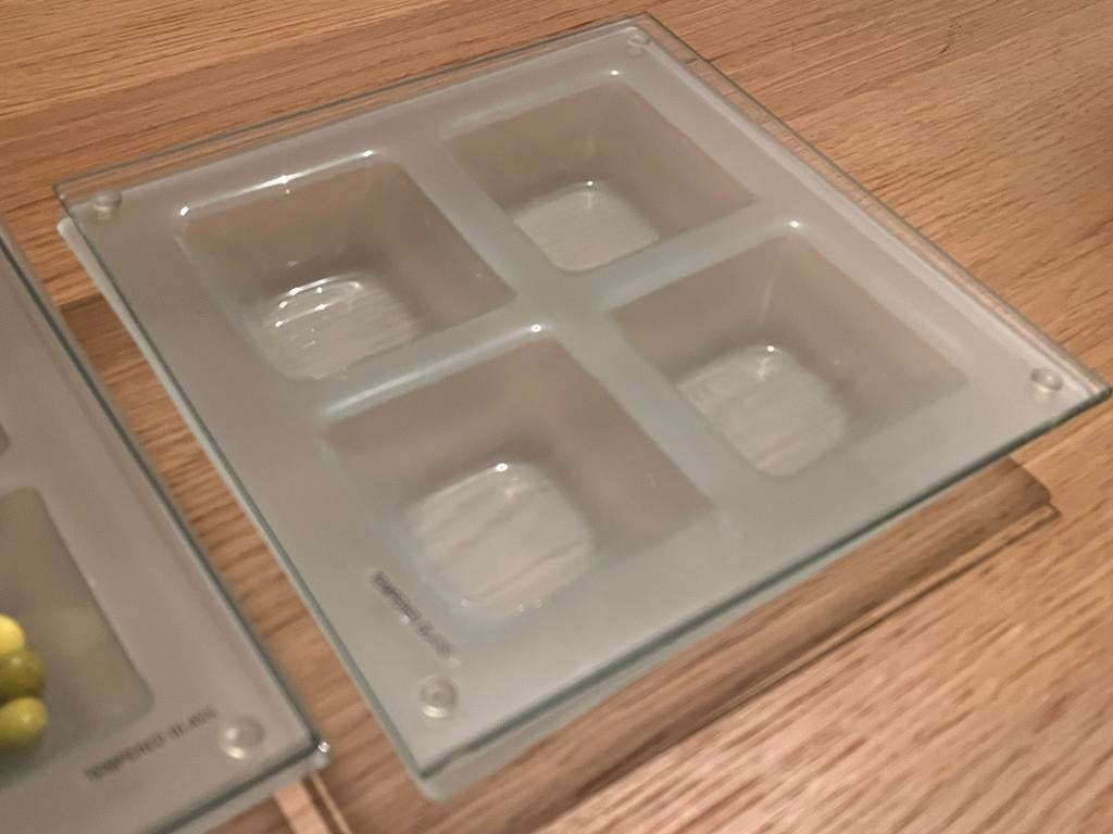 2 onderzetters van gehard glas Habitat, Ophalen of Verzenden