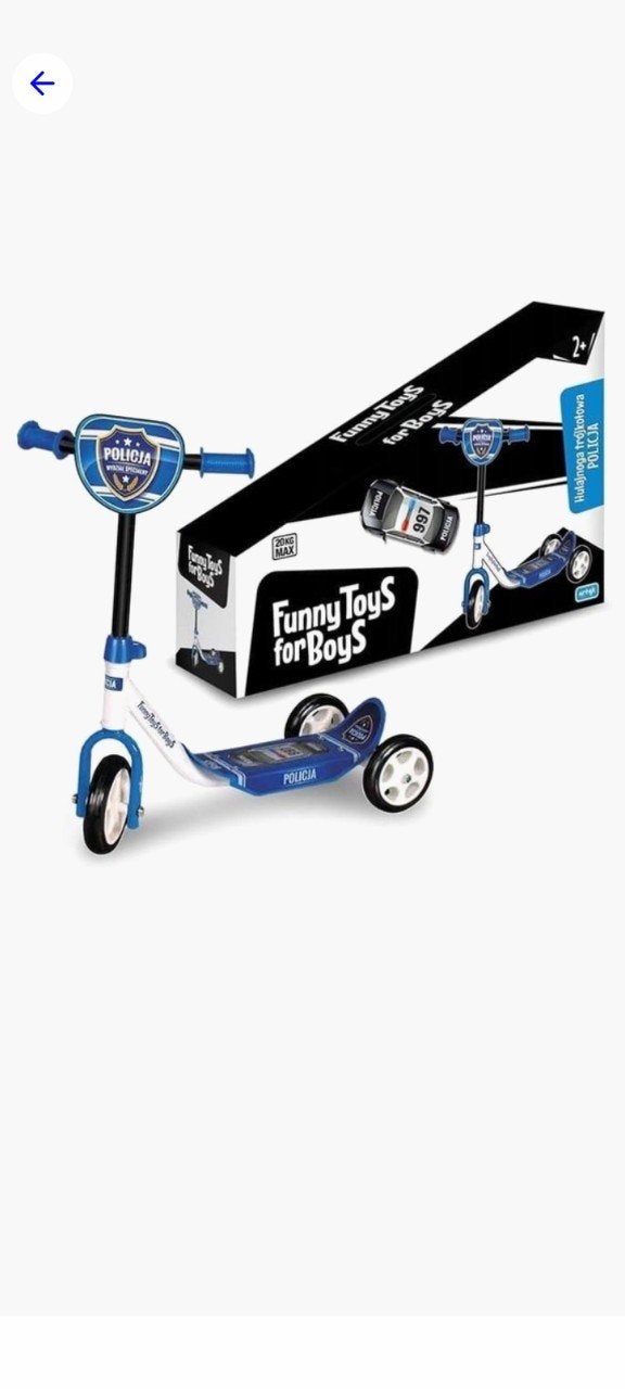 Kinder politie step - Zo goed als nieuw, vanaf 3 jaar, Fietsen en Brommers, Ophalen, Zo goed als nieuw, Gewone step, Funny Toys for Boys