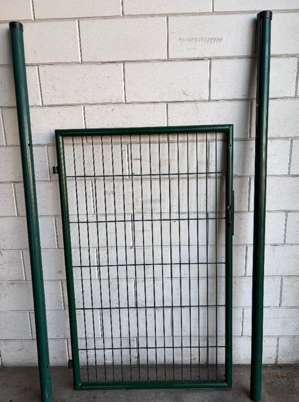 2e keus Enkele Tuinpoort 90 x 150 cm – Groen RAL6005, Ophalen, Minder dan 100 cm, 100 tot 150 cm, Zo goed als nieuw