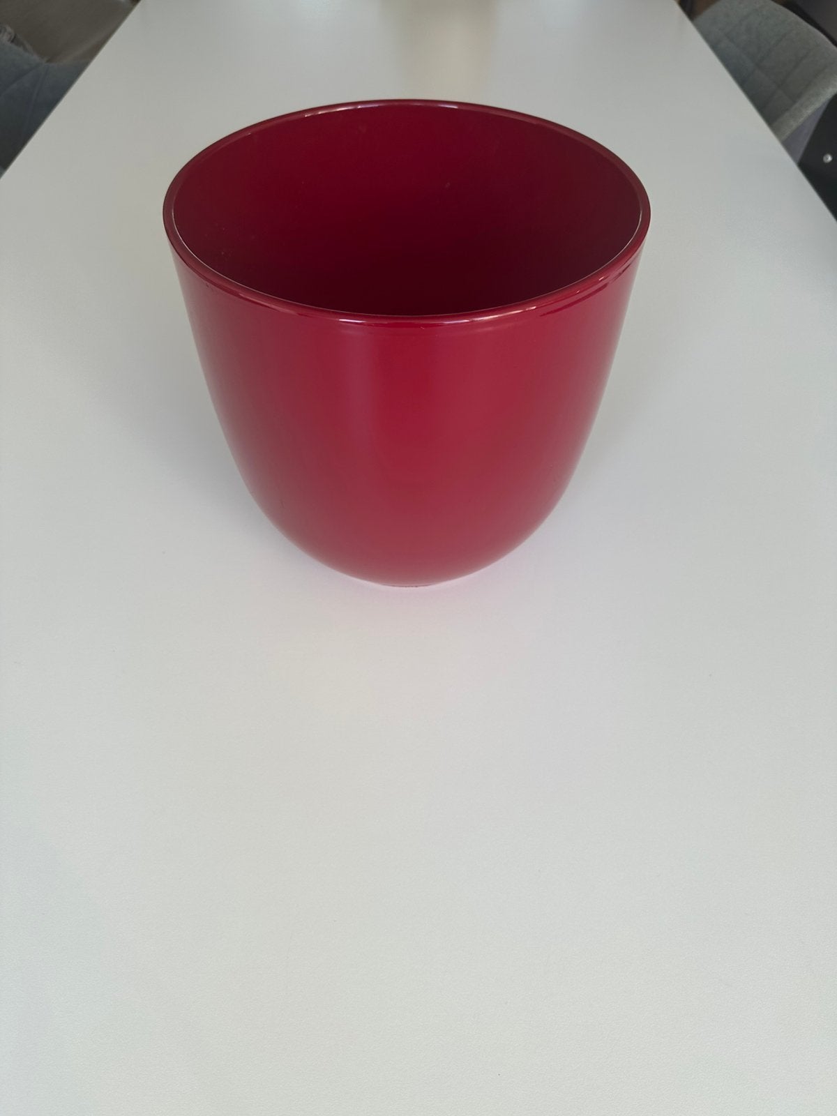 Grote keramieken (voor binnen) bloempot bordeauxrood H23 D25, 25 tot 40 cm, Rond, Binnen, Ophalen of Verzenden