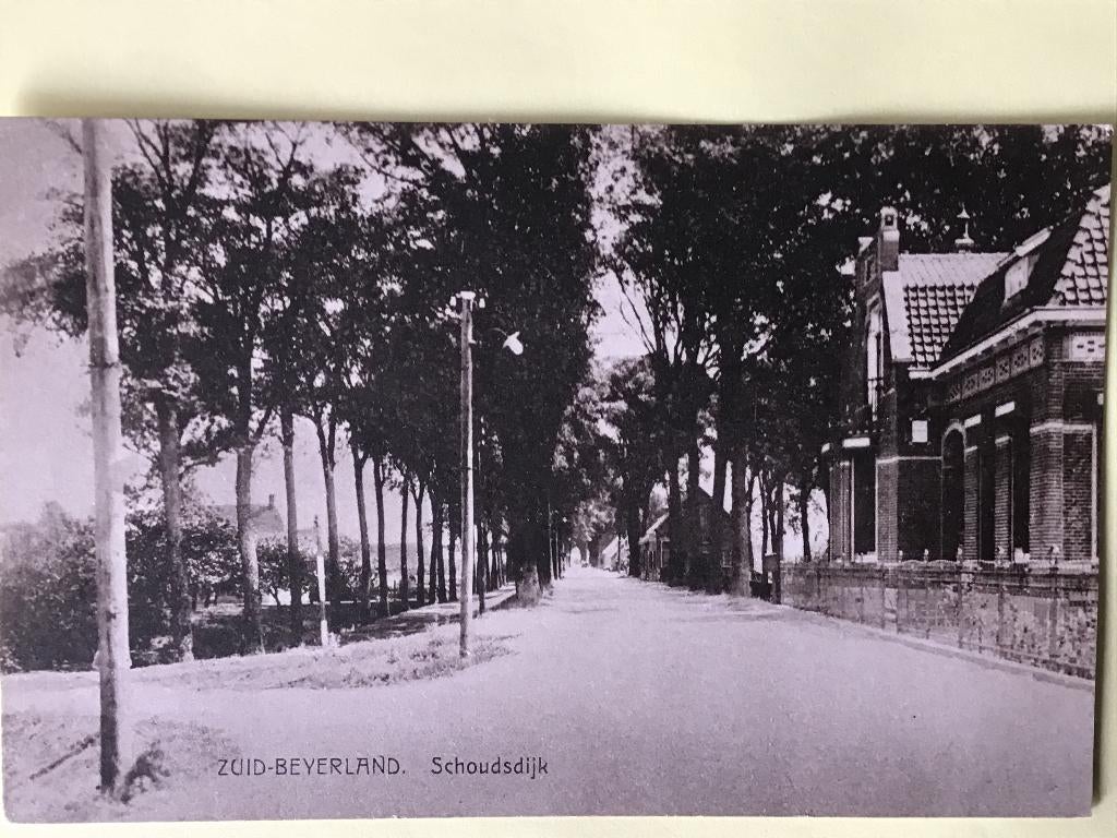 Zuid-Beijerland Schoudsdijk ca 1930, Verzenden, 1920 tot 1940, Ongelopen, Zuid-Holland