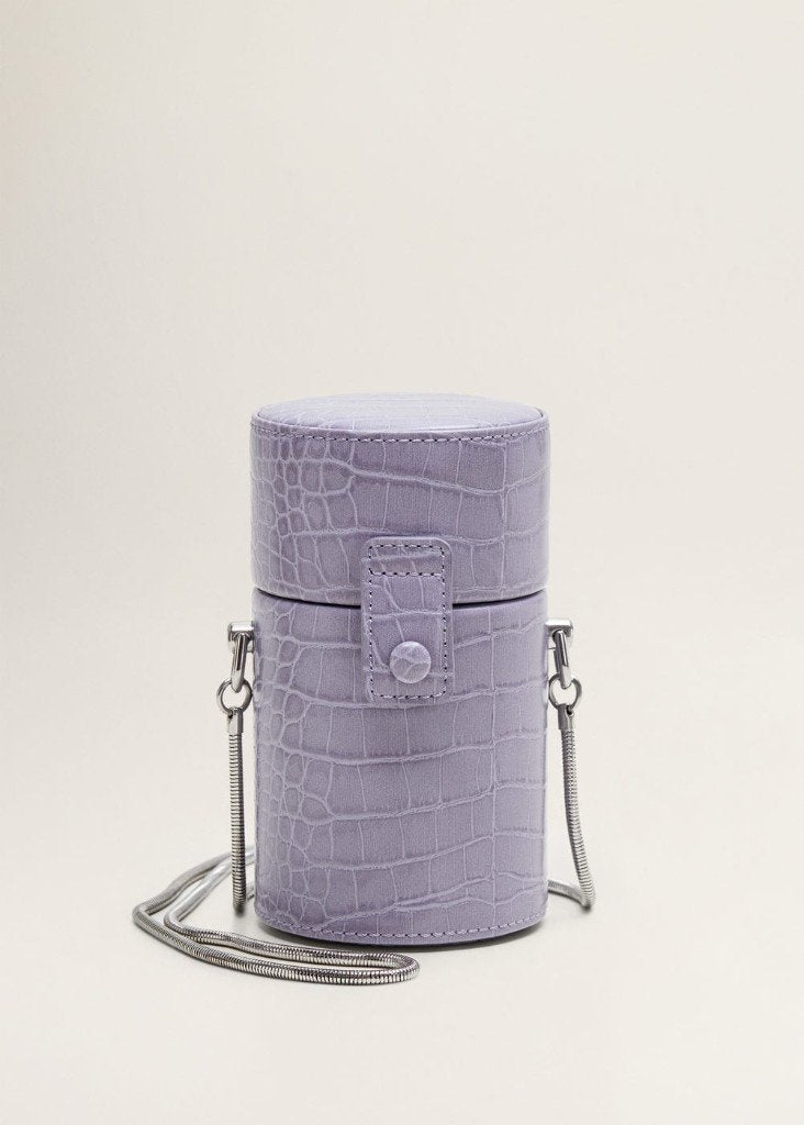 Pastel purple croc bag (Mango), Ophalen of Verzenden, Nieuw, Paars, Schoudertasje