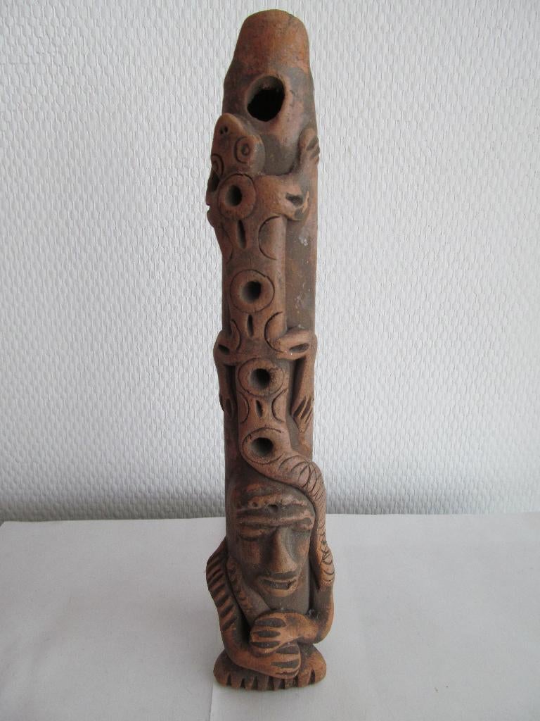 Keramische fluit terracotta kunst., Ophalen