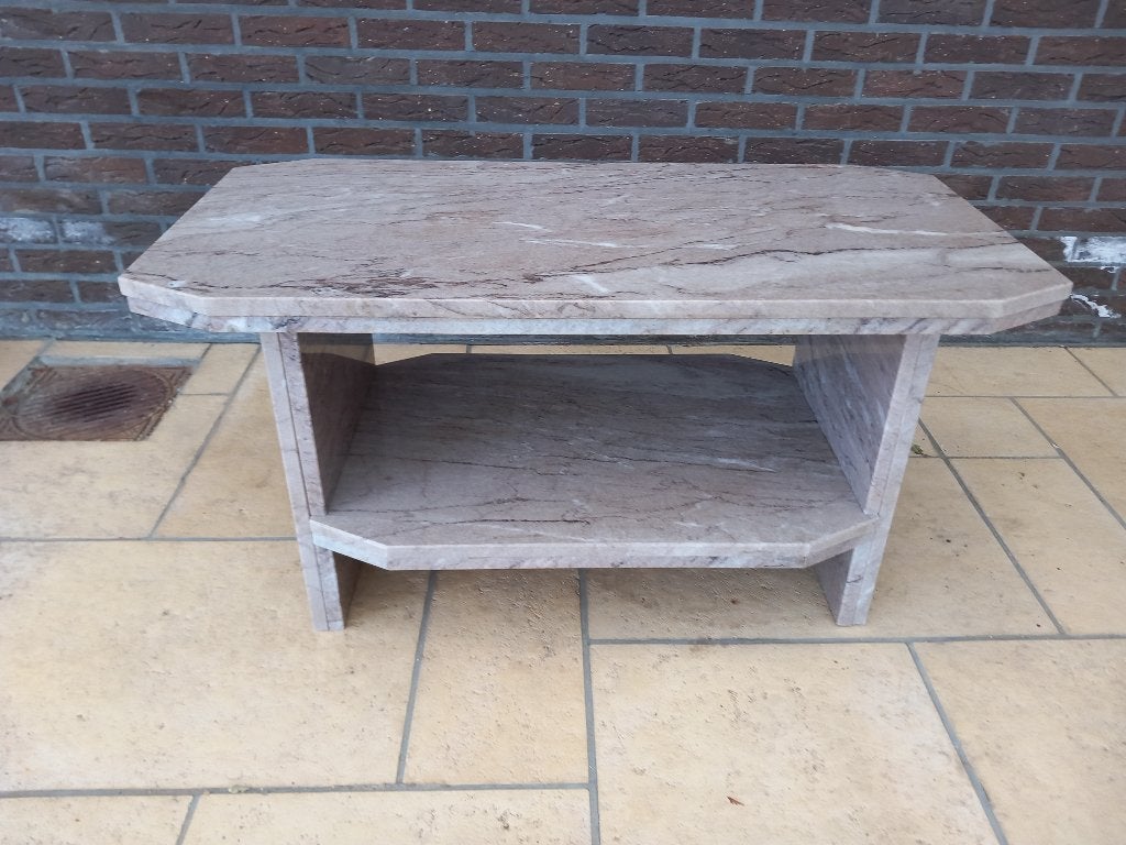Marmeren salontafel 100x50x50, 100 tot 150 cm, Zo goed als nieuw, Rechthoekig, 50 tot 100 cm