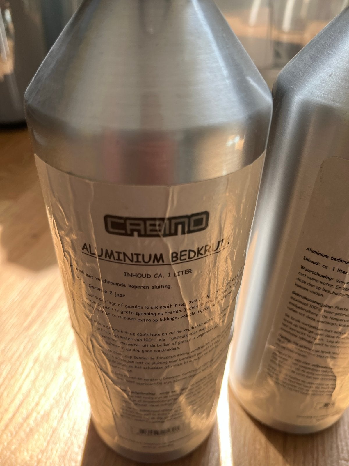 Creano Aluminium Bedkruik - 2 stuks, Ophalen of Verzenden, Nieuw, Zilver, Metaal