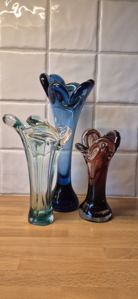 te koop tripletje Murano vaasjes, Antiek en Kunst, Ophalen of Verzenden