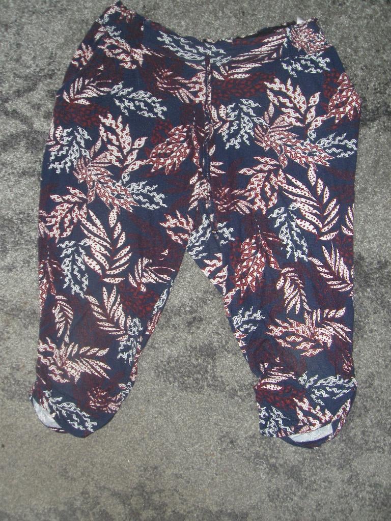Harembroek Maat 44/46, Kleding | Dames, Broeken en Pantalons, Gedragen, Maat 42/44 (L), Blauw, Driekwart, Ophalen of Verzenden
