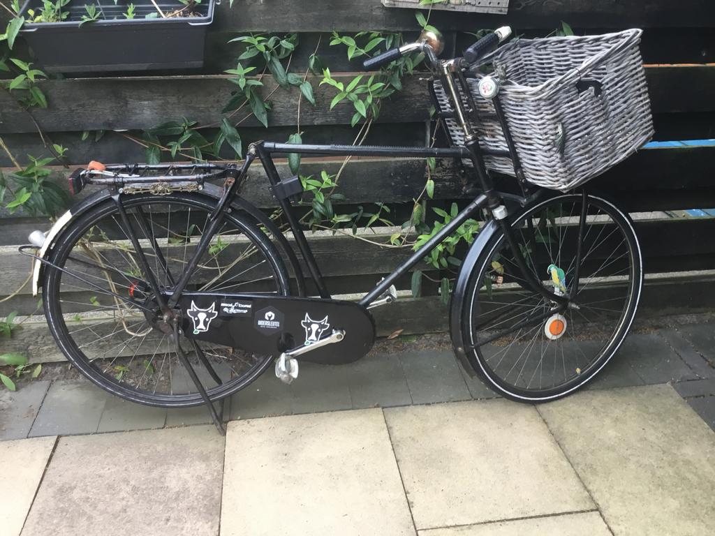 Fiets Vintage Opafiets jaren 60 bakkersfiets, Ophalen, Gebruikt, Terugtraprem