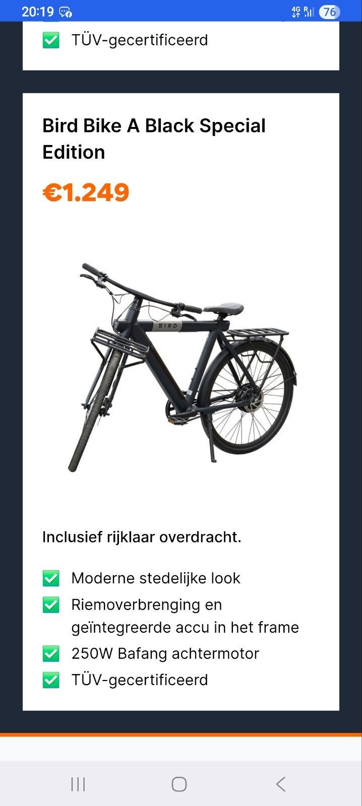 E Bike  mooie stadsfiets 95 km op gefietst, Fietsen en Brommers, Elektrische fietsen, Ophalen of Verzenden, Nieuw, Overige merken