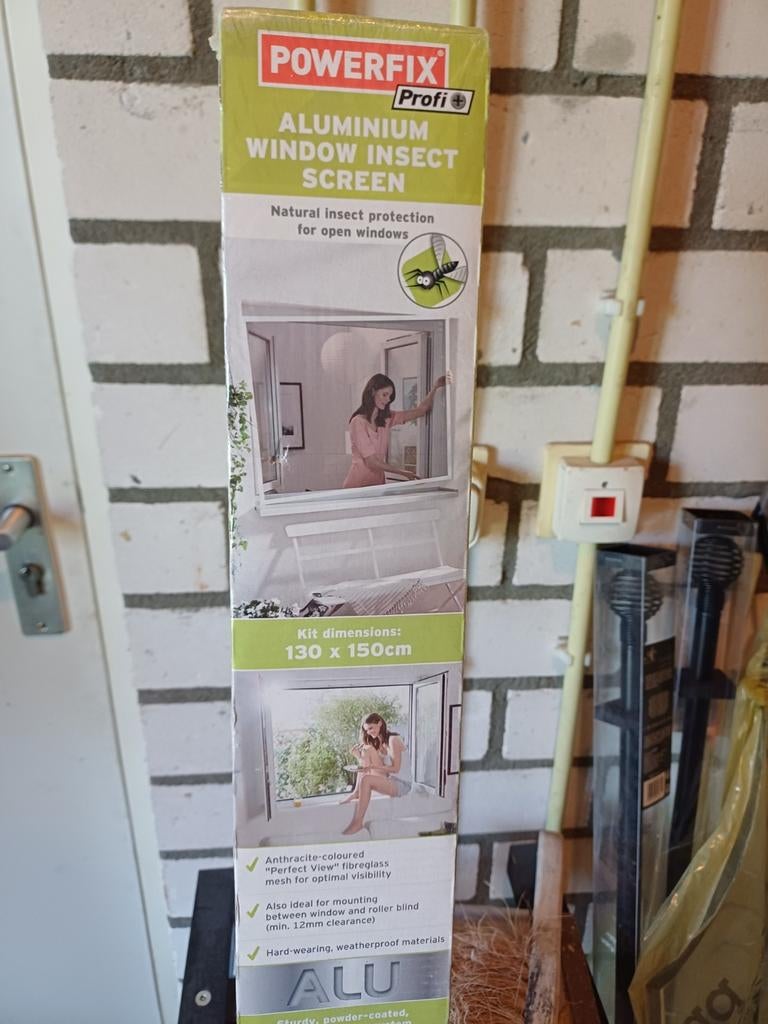Powerfix Aluminium Raam Hor 130x150cm - Nieuw in doos, Ophalen, Nieuw, Overige typen, Minder dan 200 cm
