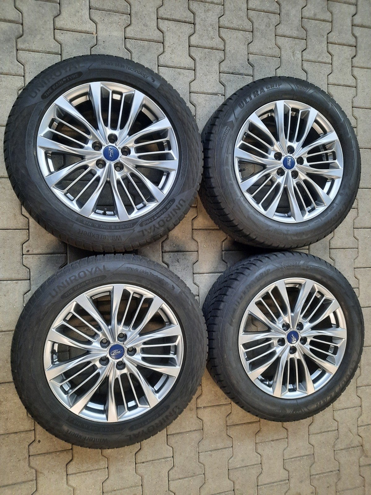 ZGAN 18 inch velgen 5×108 OEM FORD KUGA 3 VOLVO WINTERSETJE, 18 inch, Banden en Velgen, 225 mm, Winterbanden