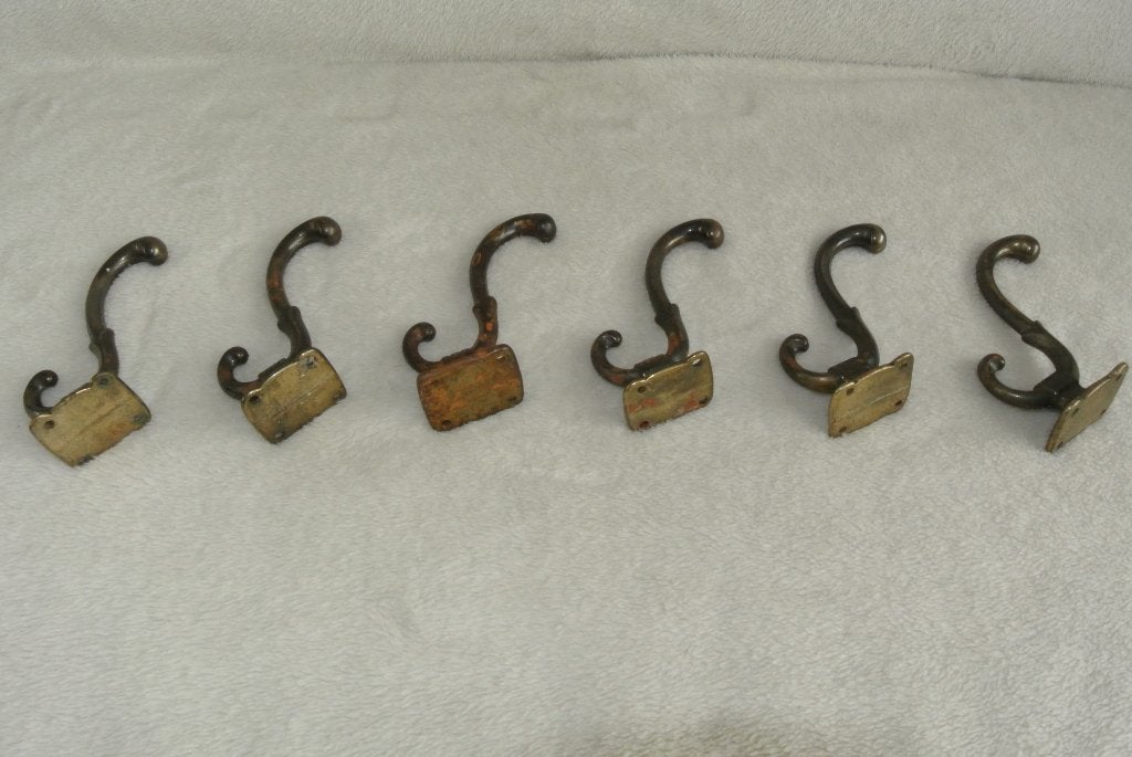 6 kapstokhaken Art Deco kapstokhaken, Wandkapstok, Gebruikt, Ophalen of Verzenden, Minder dan 100 cm
