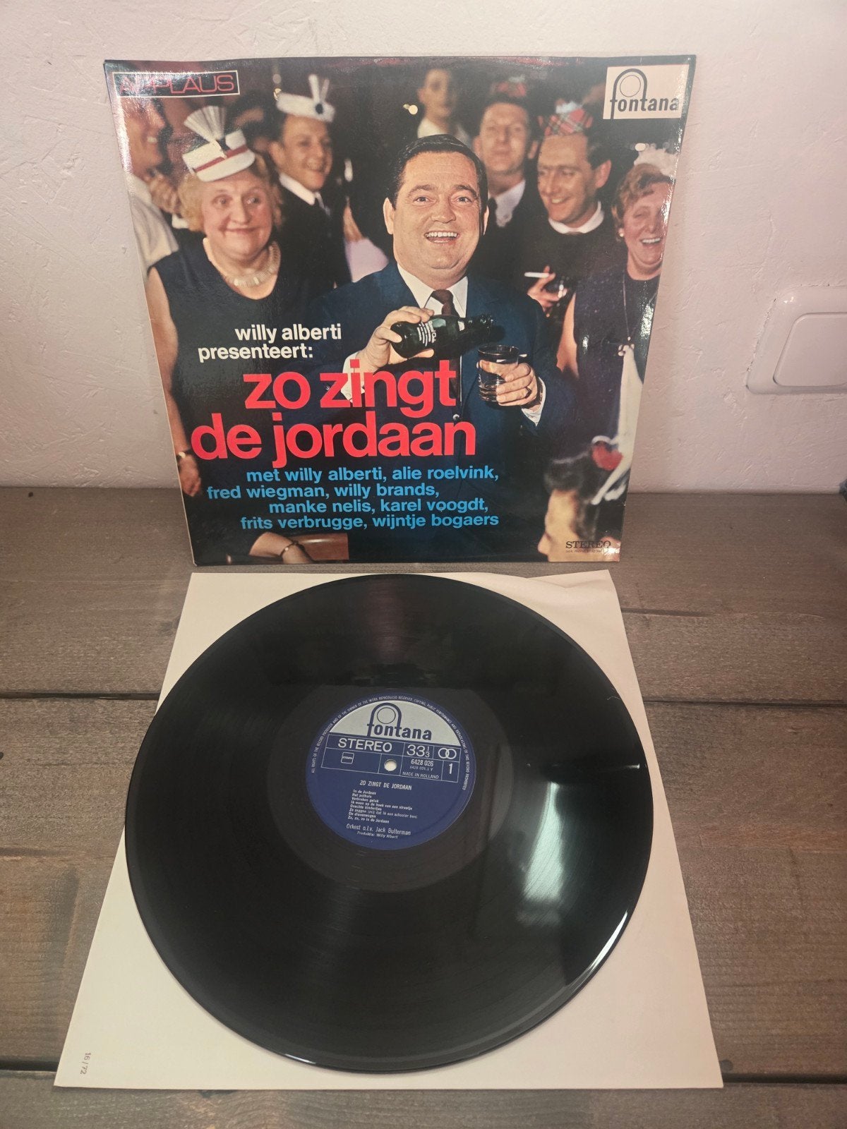 Willy Alberti - Zo Zingt De Jordaan LP (Pop, Levenslied), Cd's en Dvd's, Vinyl | Nederlandstalig, Ophalen of Verzenden, Gebruikt