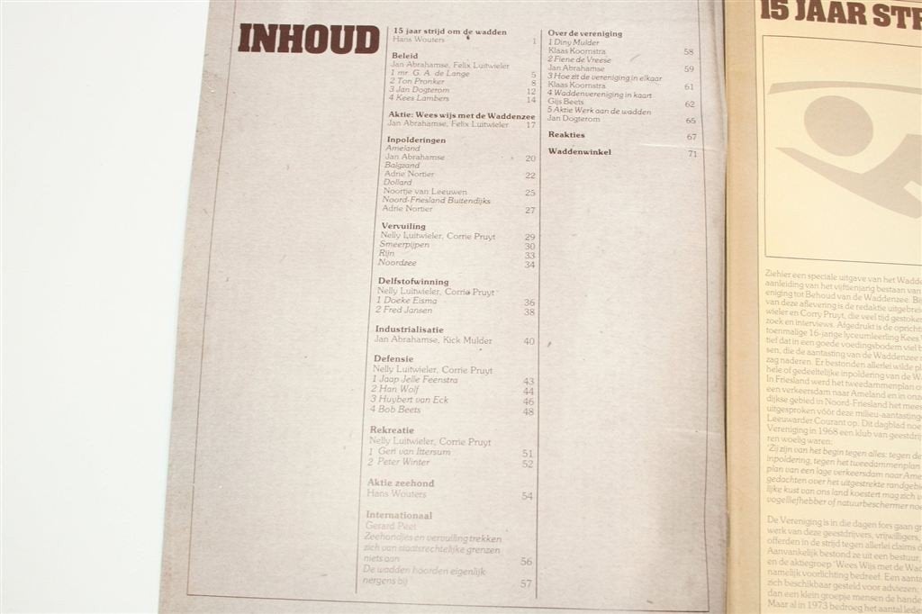 15 Jaar Strijd om de Wadden — Waddenvereniging 1965-1980, Boeken, Ophalen of Verzenden, Gelezen