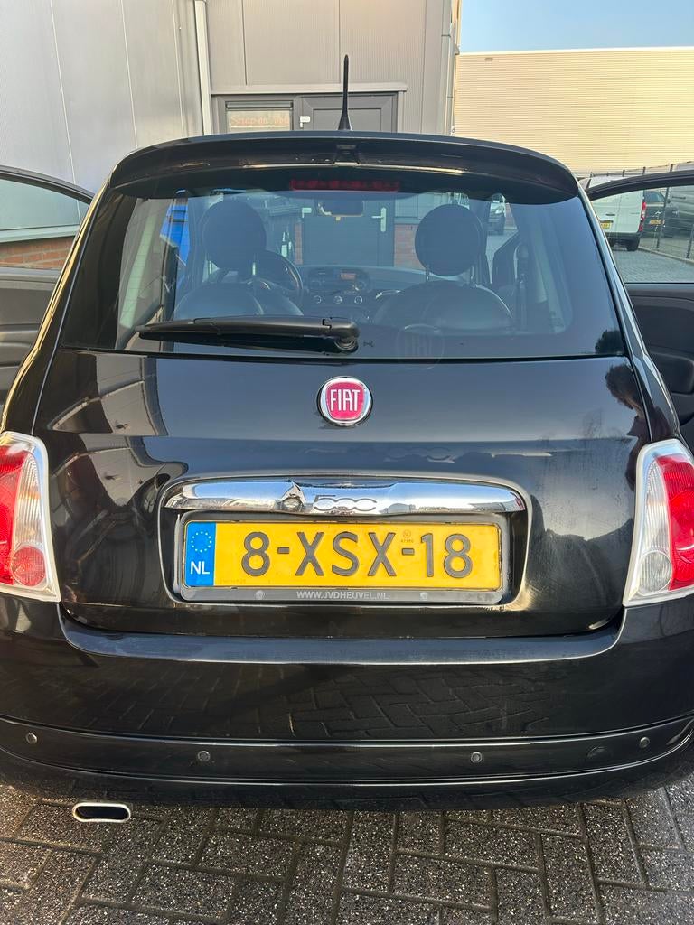 fiat 500 sport 1.4 2012 zwart, Auto's, Fiat, Zwart, Leder en Stof, Zwart, Handgeschakeld