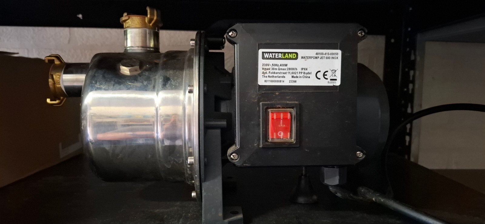 Waterland Waterpomp Jet 600 Inox - 2800 l/u, Tuin en Terras, Ophalen, Gebruikt, Elektrisch, Beregeningspomp