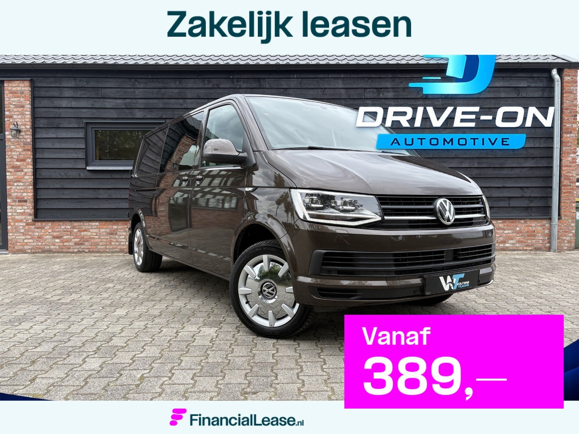 Volkswagen Transporter 2.0 TDI L2H1 Highline - 5 persoons -, Stof, Gebruikt, Zwart, 4 cilinders