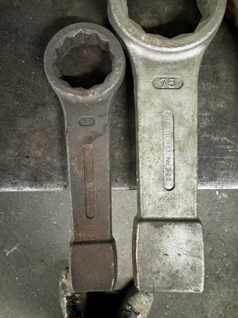 Gedore slagsleutel 100 75 en 50 mm, Ophalen of Verzenden, Gebruikt