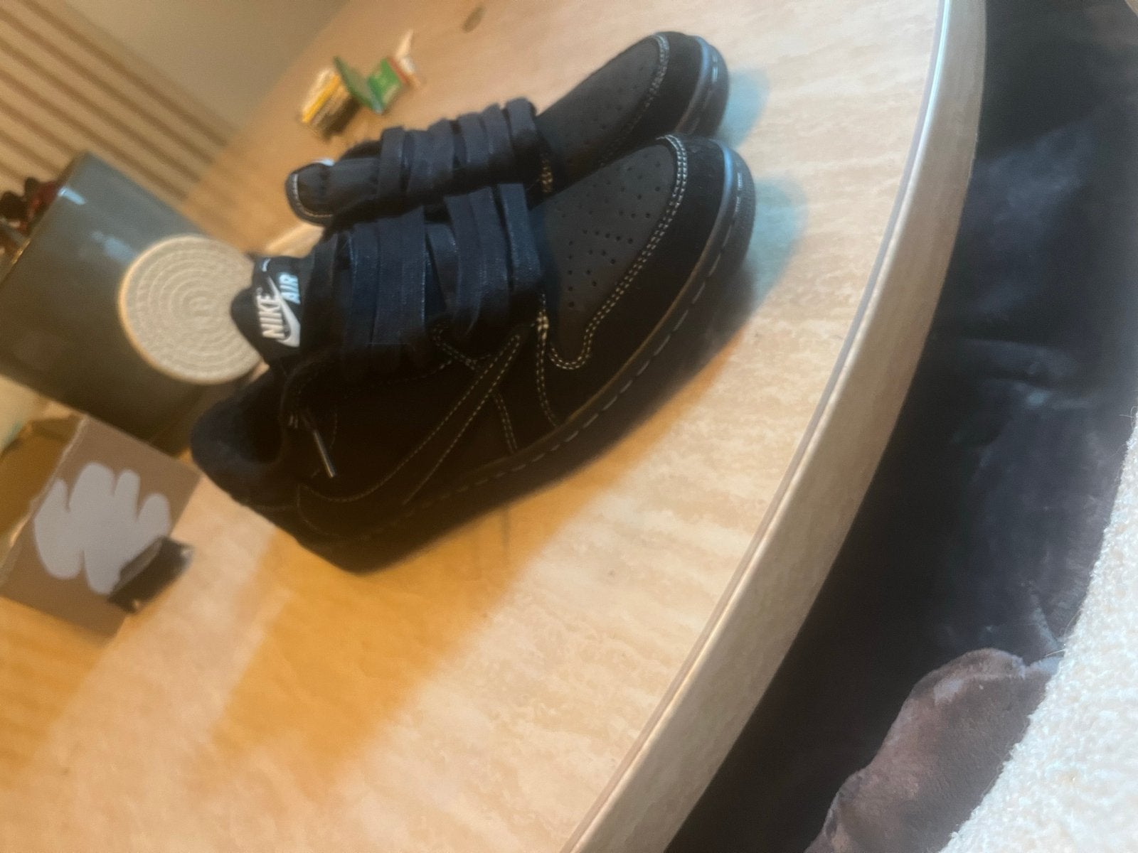 Nike Air Jordan 1 Low Travis Scott Black Phantom Maat 39, Verzenden, Nieuw, Zwart, Sneakers of Gympen