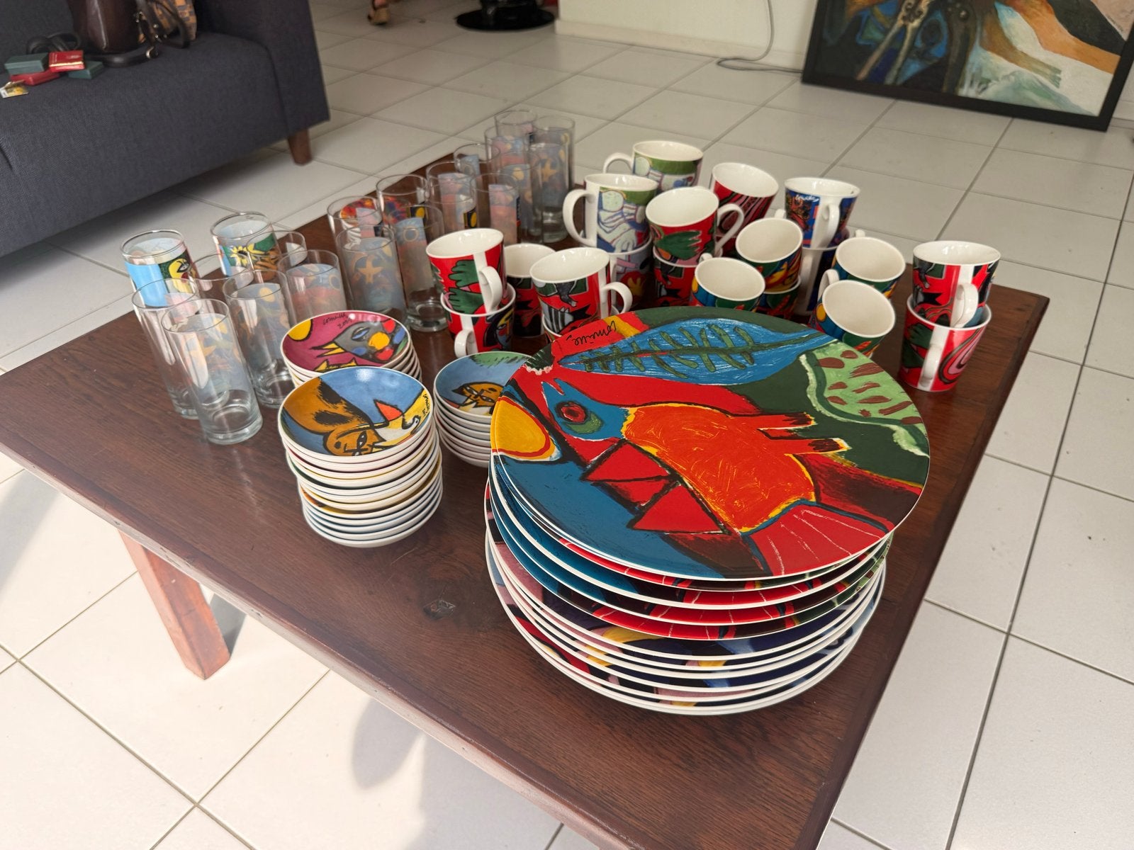 Grote verzameling corneille servies - mag ook per set, Ophalen, Zo goed als nieuw, Glas, Overige stijlen