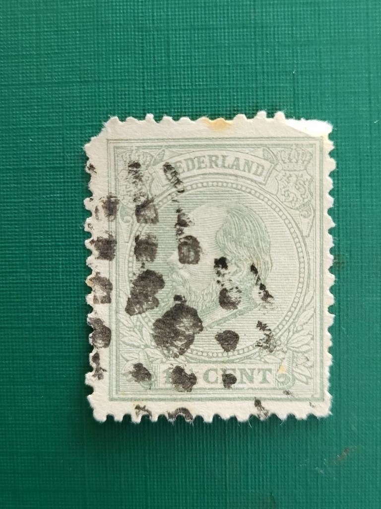 Postzegel Willem III 5 cent, emissie 1872, Postzegels en Munten, Postzegels | Nederland, Ophalen of Verzenden, T/m 1940, Gestempeld