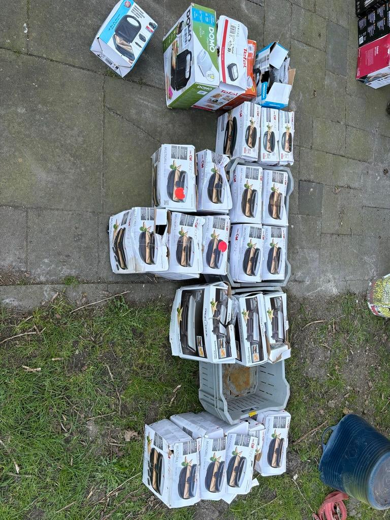 Partij tosti ijzers en grill retourproducten, Ophalen, Gebruikt
