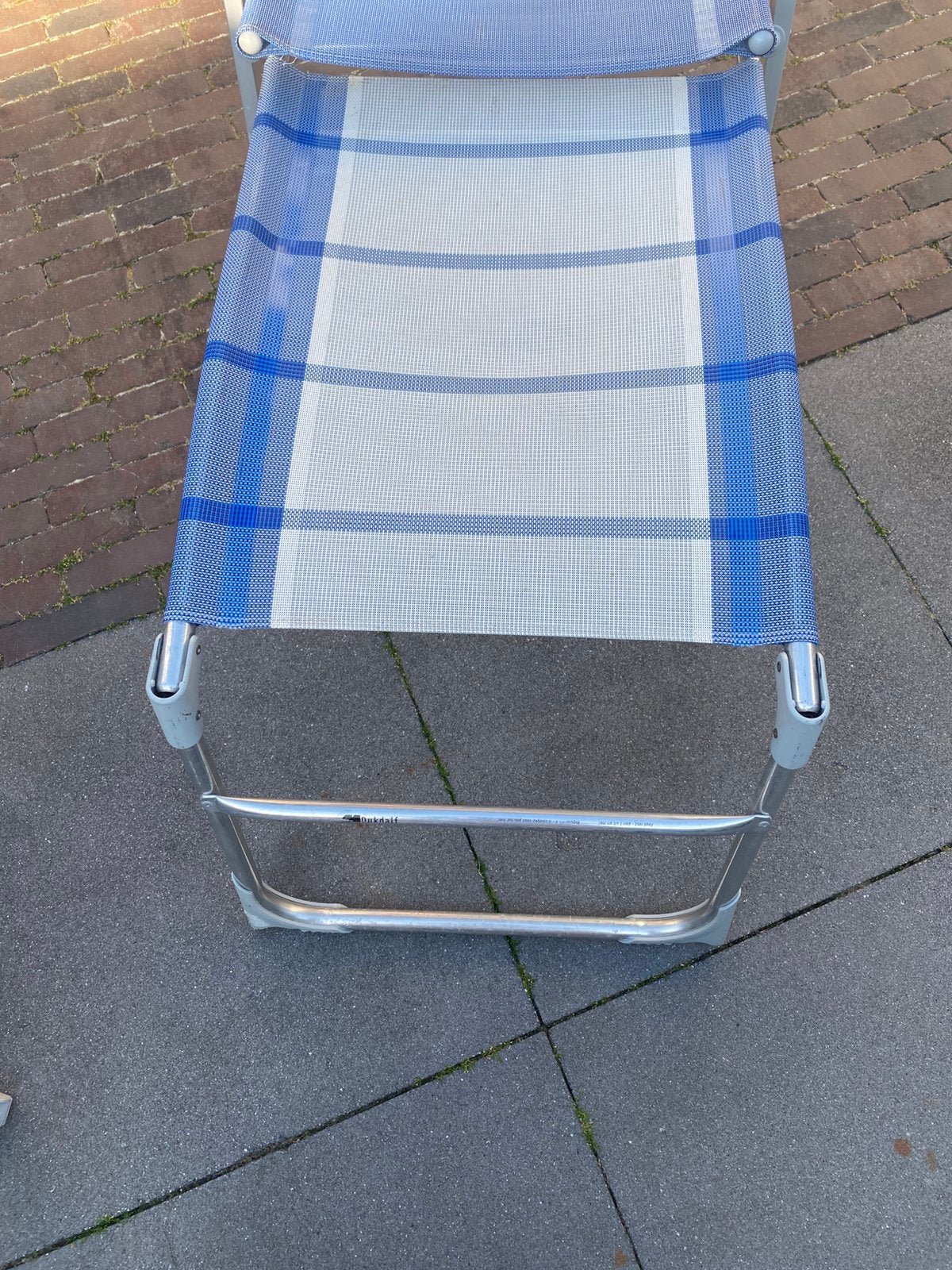 Dukdalf 2x  voetenbank  voor de benen, Ophalen, Gebruikt, Campingstoel