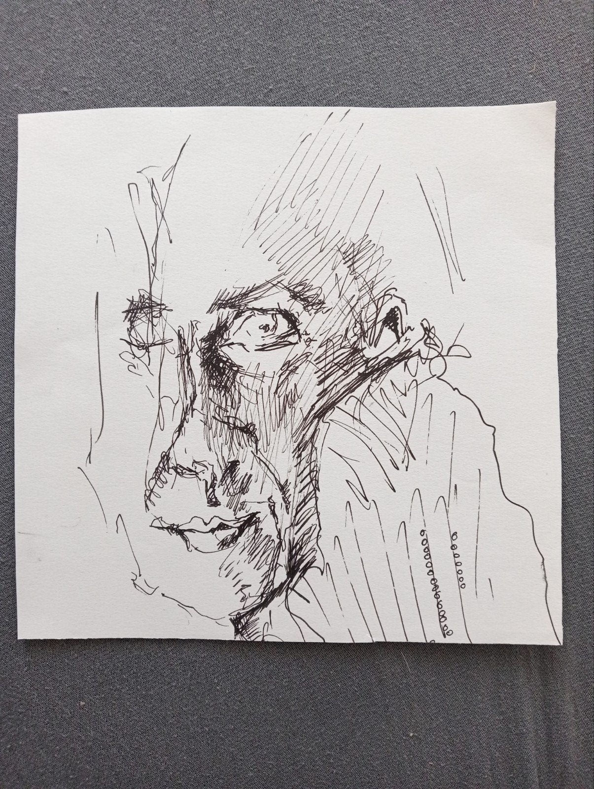 Pentekening portret jaren 90, Ophalen of Verzenden