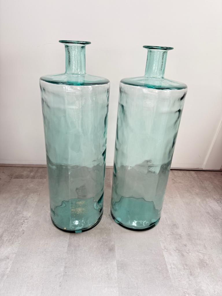 Glazen vazen 4 stuks, 2 maten, Huis en Inrichting, Woonaccessoires | Vazen, Ophalen, Overige kleuren, 75 cm of meer, Glas