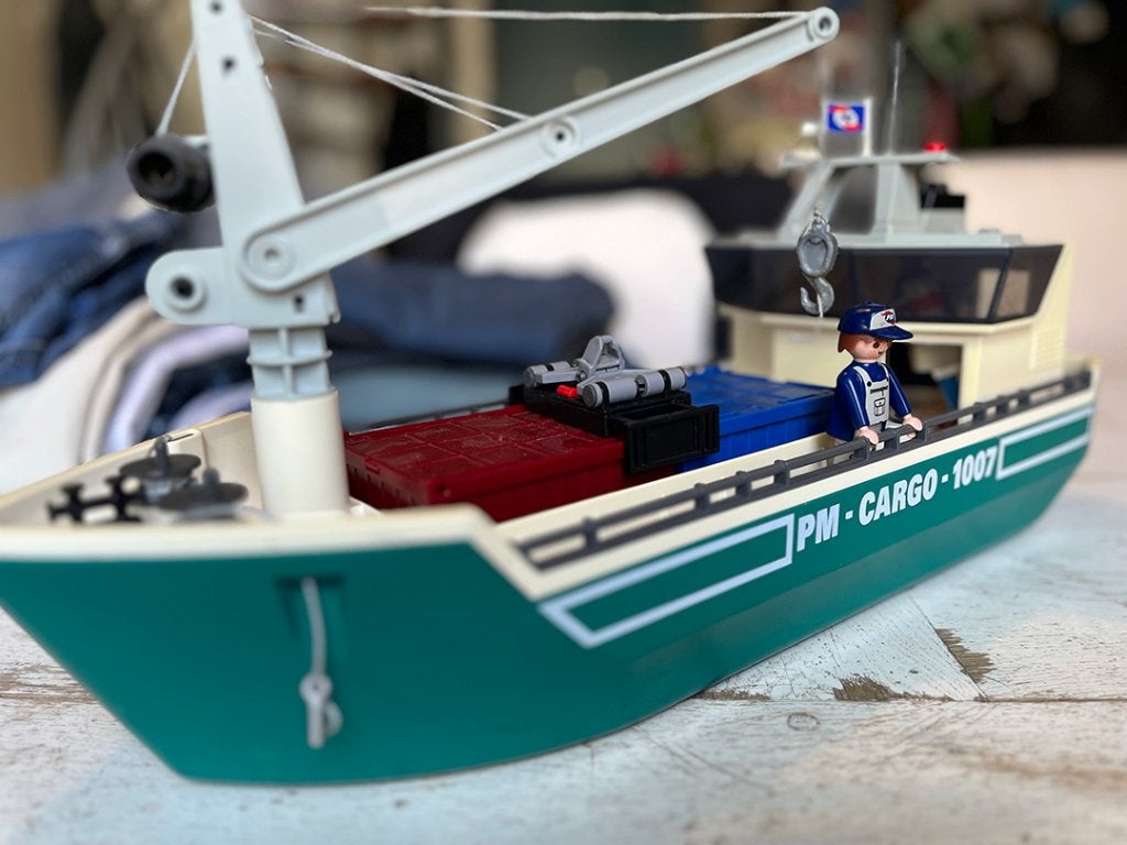 Playmobil vrachtboot, Complete set, Ophalen of Verzenden, Zo goed als nieuw, City action
