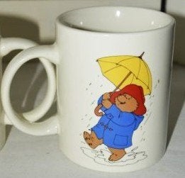 2 X vintage Paddington Bear-mok koffiemok / theemok 1995 DE, Ophalen of Verzenden, Zo goed als nieuw, Overige stijlen, Kop(pen) en/of Schotel(s)