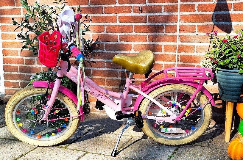 MOOIE Popal Cooper meisjesfiets - 16 inch - two tone roze, Fietsen en Brommers, Terugtraprem, Ophalen of Verzenden, Popal, 16 inch
