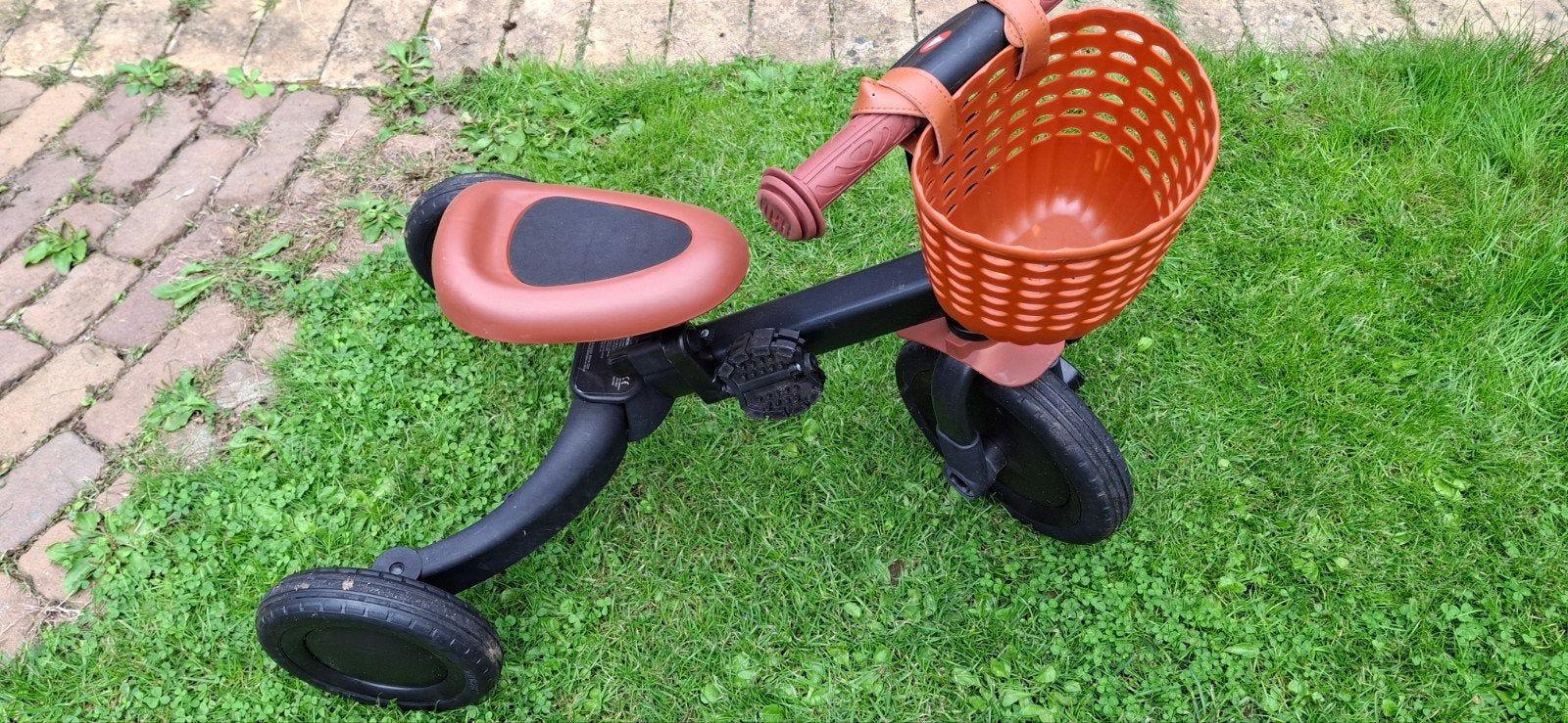 Topmark 3-in-1 Loopfiets met Mandje - Zwart/Bruin, Ophalen, Zo goed als nieuw, Loopfiets