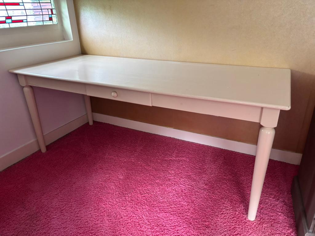 Brocante tafel met lade, Ophalen, Gebruikt, Leuk, 50 tot 100 cm