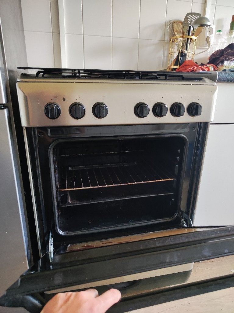 Gas fornuis + oven, Ophalen, Gebruikt, 60 cm of meer, 4 kookzones