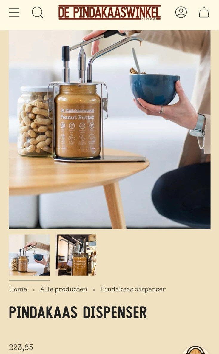 pindakaas dispenser zgan, Ophalen of Verzenden