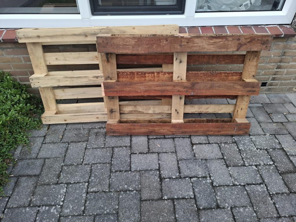 Gratis 2 pallets, Doe-het-zelf en Verbouw, Hout en Planken, Ophalen, Overige houtsoorten, Minder dan 200 cm, Pallet