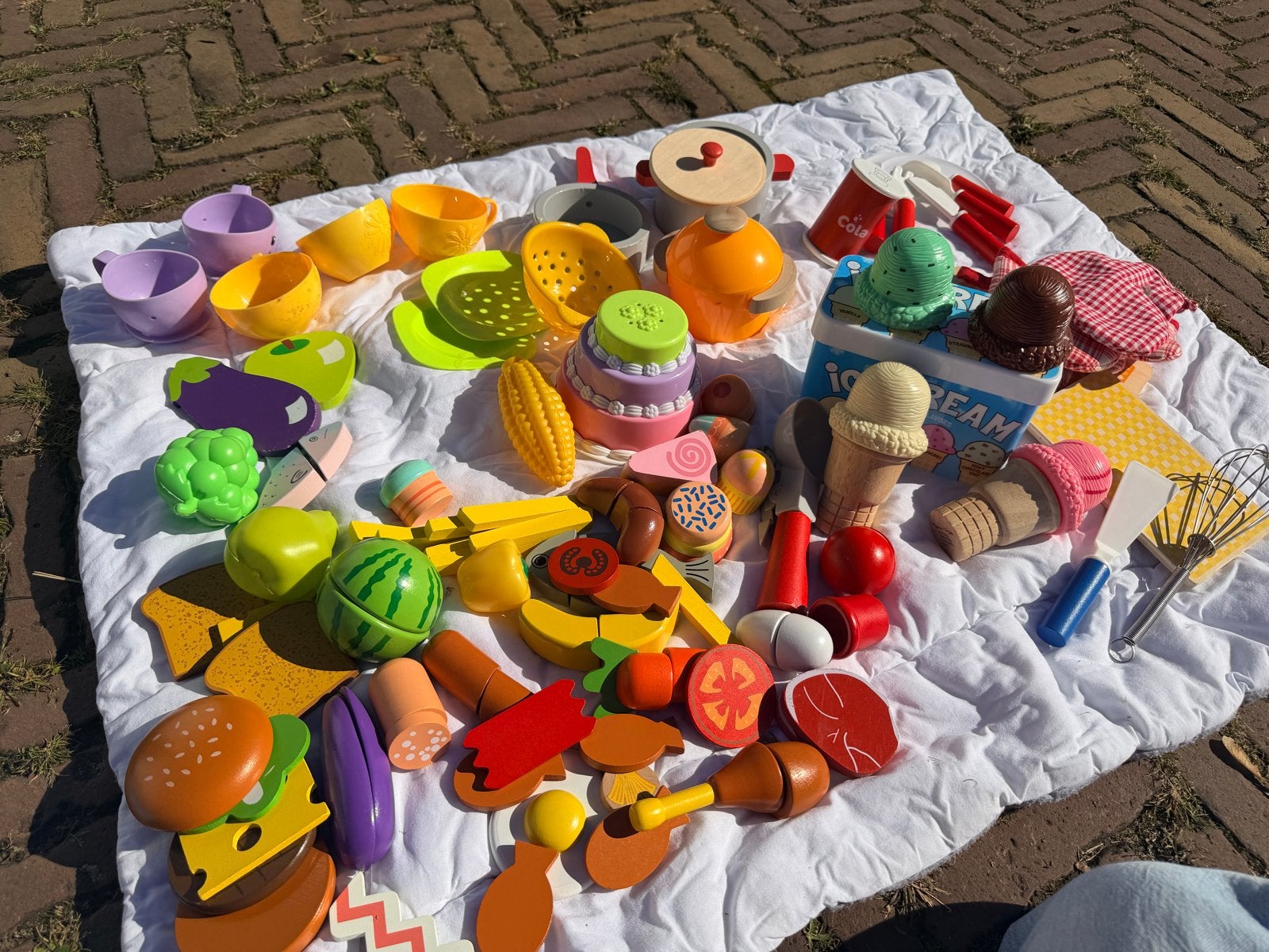 Grote set houten speelgoedkeuken en winkeltje accessoires, Ophalen, Gebruikt, Jongen of Meisje