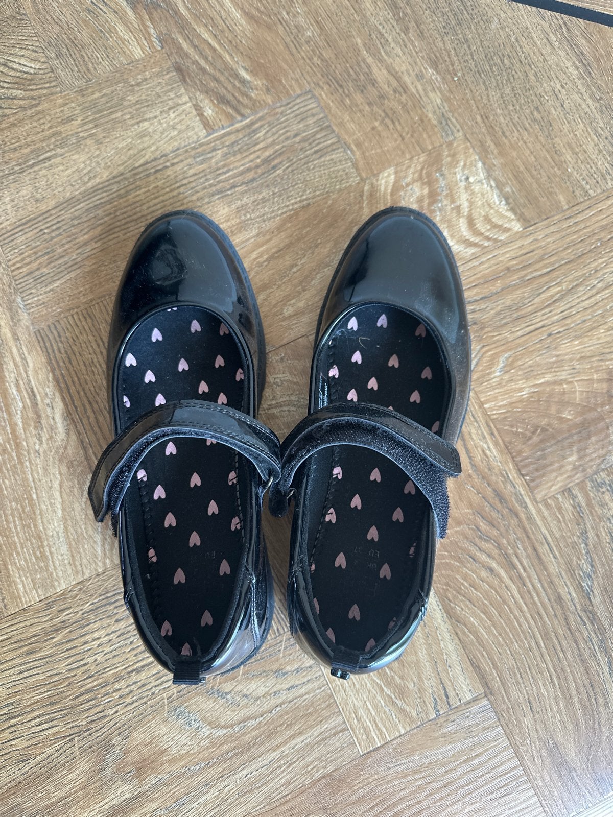 Zwarte lak Mary Jane schoenen met klittenbandsluiting mt 37, Ophalen of Verzenden, Gedragen, Zwart, Schoenen met lage hakken