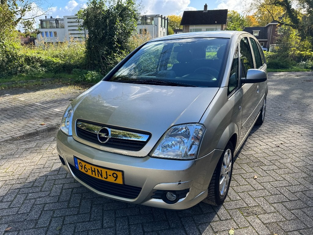 Opel Meriva 1.4 16V 2009 met nieuwe APK, Auto's, Voorwielaandrijving, Stof, Zwart, Beige