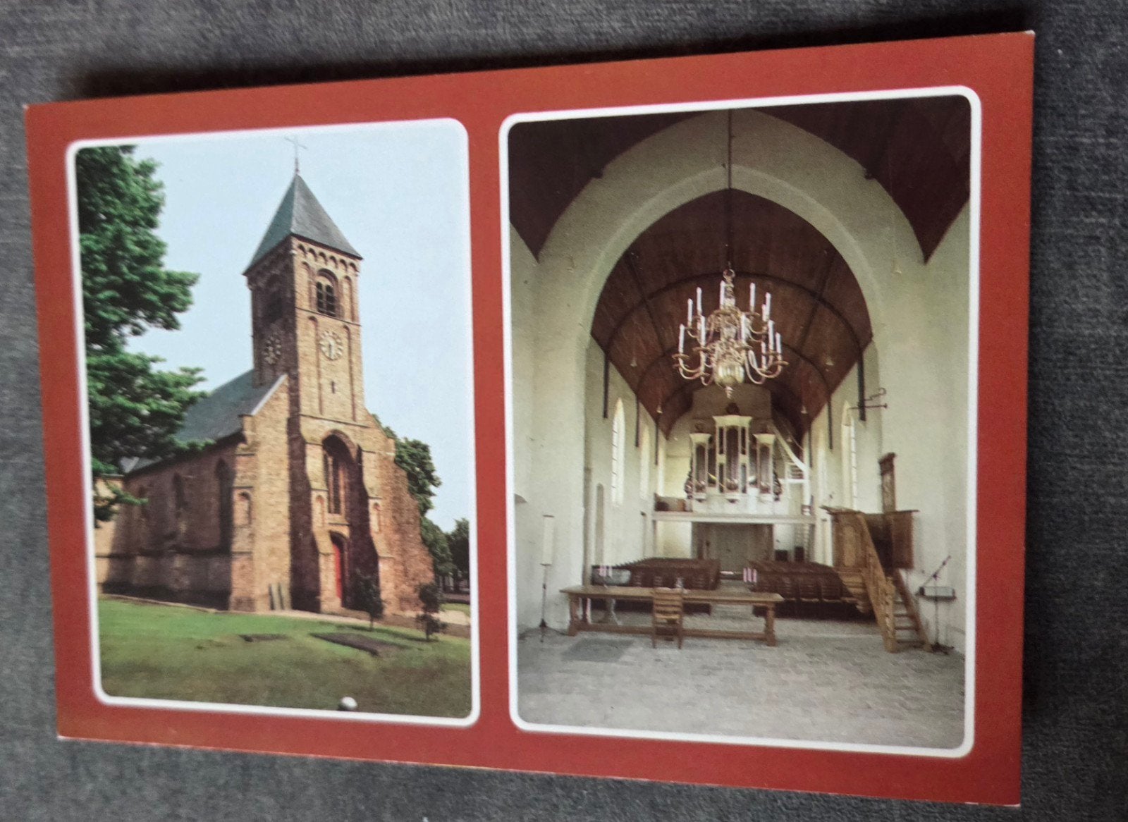 Ansichtkaart Noordgouwe N.H. Kerk - Exterieur & Interieur, Verzenden, 1960 tot 1980, Ongelopen, Zeeland