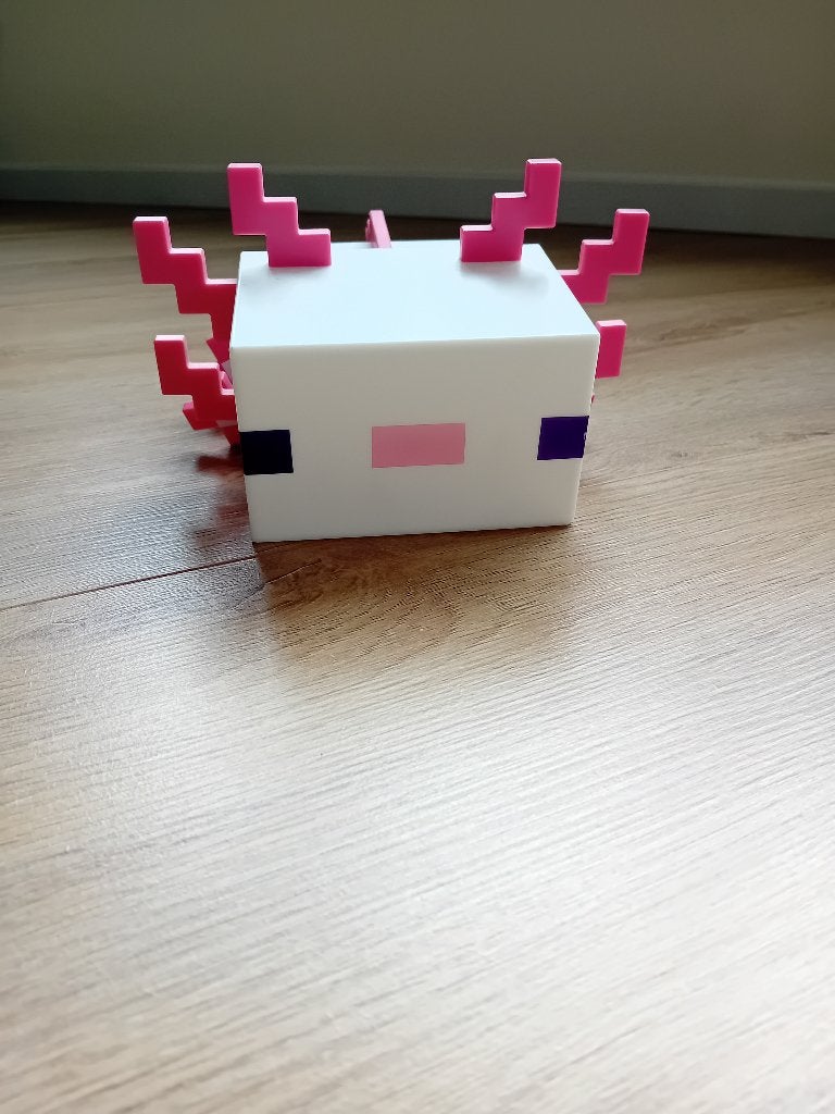 Minecraft Axolotol nachtlampje, Ophalen of Verzenden, Zo goed als nieuw, Jongen of Meisje