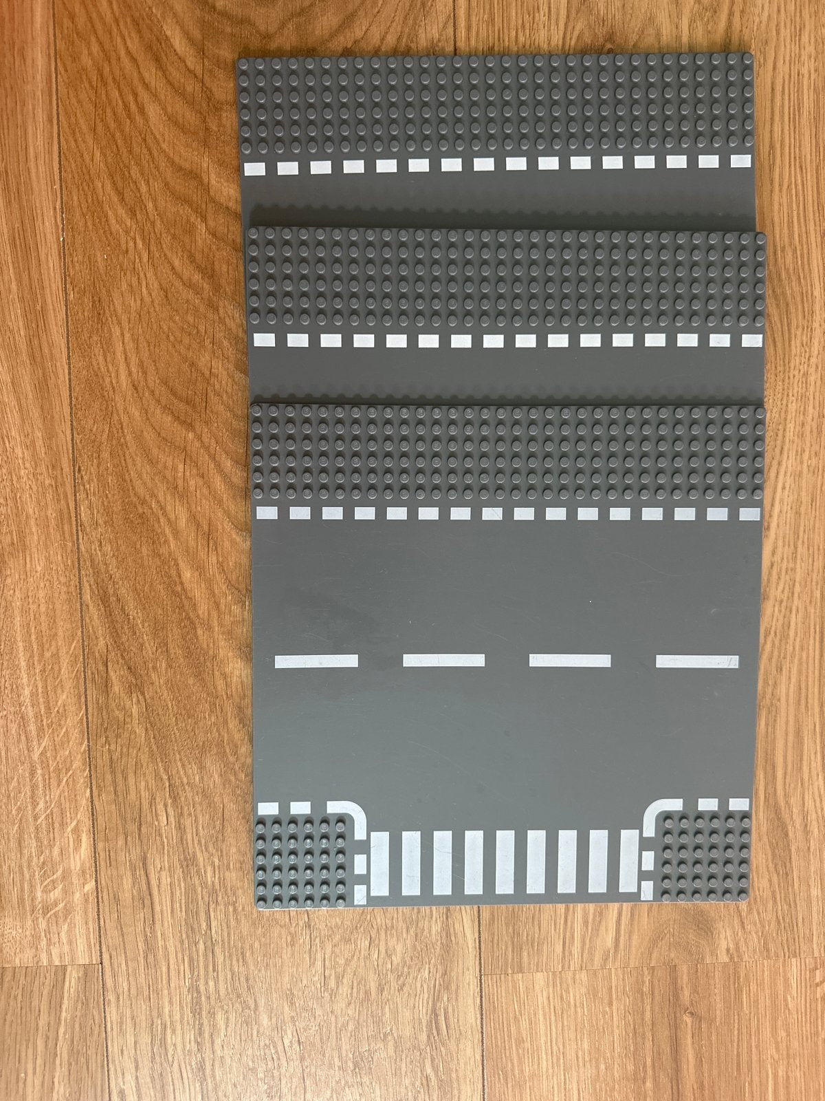 3x LEGO grondplaat 32x32 afslag met zebrapad, Ophalen, Gebruikt