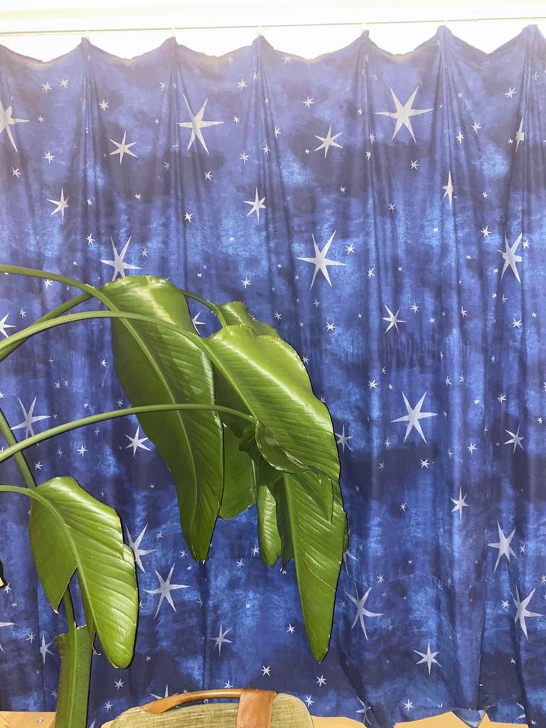Gordijn 150 x 164 cm, Huis en Inrichting, Ophalen, Minder dan 10 m², Blauw