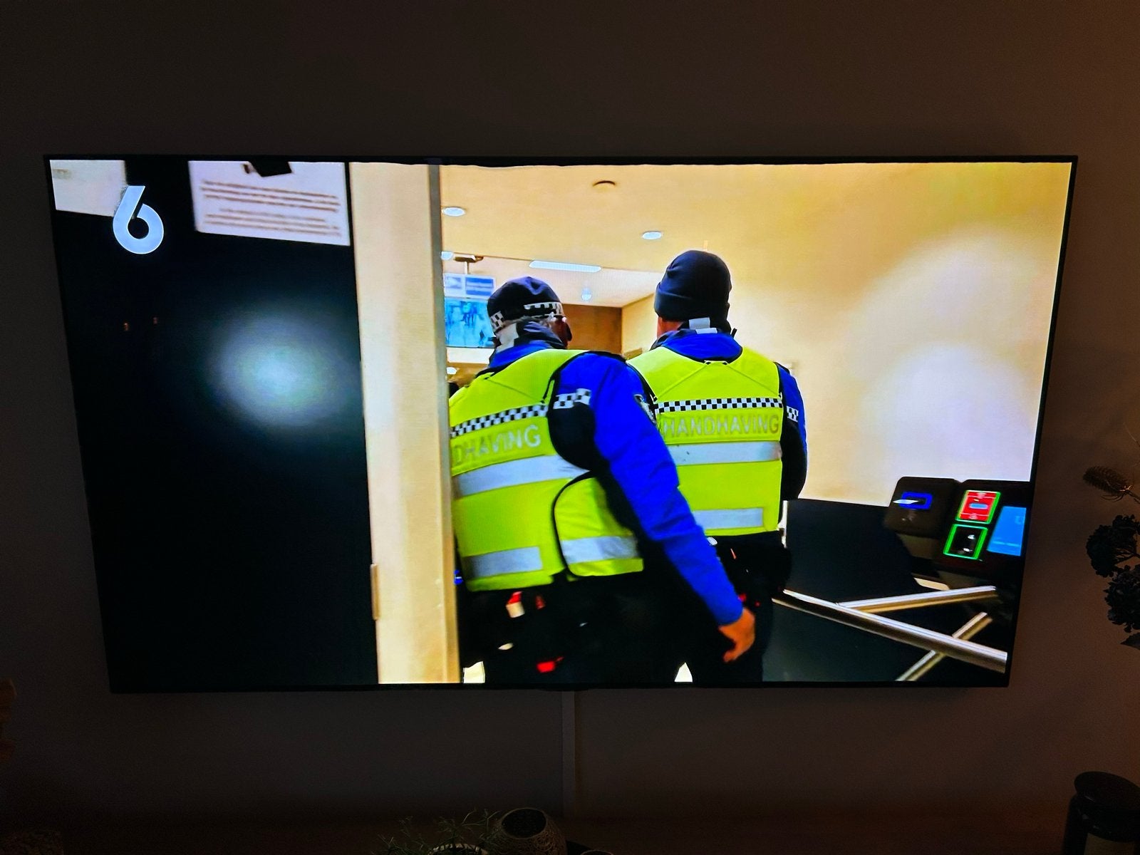 LG Oled tv 65 inch, in het midden iets ingebrand door logo