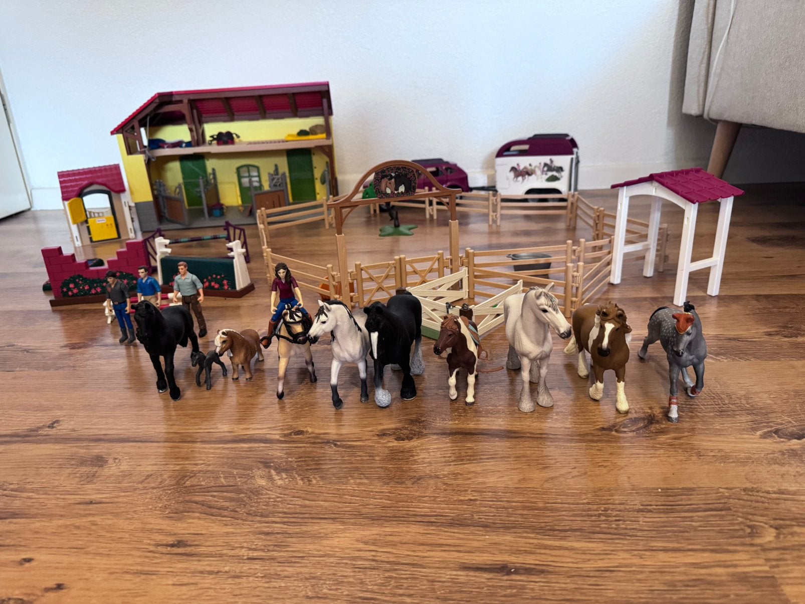 Mooie uitgebreide Schleich set te koop, Ophalen, Gebruikt