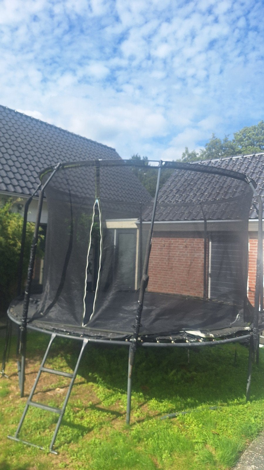 Salta Trampoline 366 cm met net en ladder, Ophalen, Gebruikt